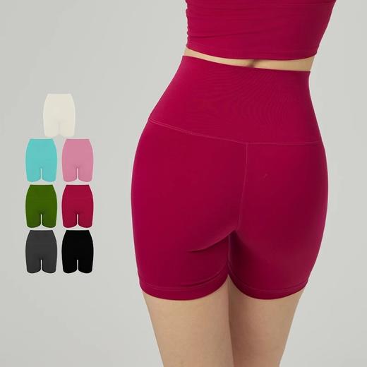 跃牌【周游世界系列】春夏新款莱卡瑜伽短裤紧身高腰提臀四分裤无裆缝运动裤SH3215 商品图2