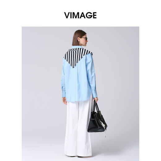 VIMAGE纬漫纪春季新款通勤百搭显瘦直筒裤休闲裤长裤女V2105709 商品图4