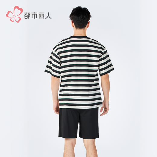 都市丽人亲情蜜语男士棉质短袖套装薄32支纯棉单面短袖类FHH9A6 商品图3
