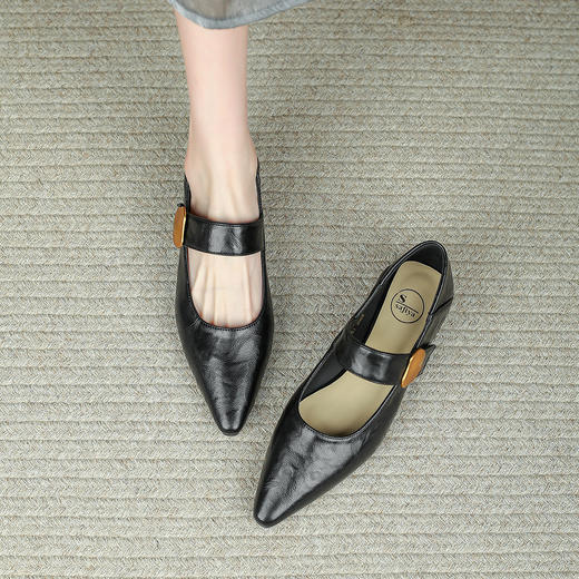 品质好货|Safiya/索菲娅2025法式优雅尖头低跟玛丽珍单鞋SFD1111724 商品图2