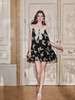 星光蝶舞印花娃娃领大摆荷叶边连衣裙 商品缩略图1