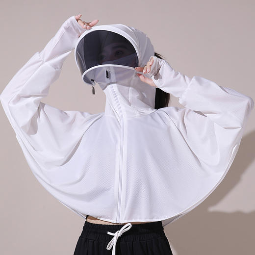 【无惧夏日！轻薄防晒】防晒衣女夏季新款骑车防紫外线透气防晒罩衫冰丝防晒服电动车。ry 商品图7