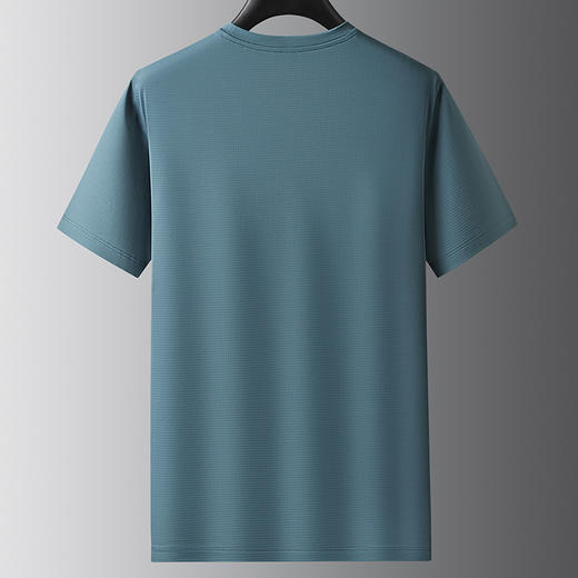 【冰丝】【DZP】大依优型大码短袖T恤夏季冰丝凉感圆领上衣宽松运动半袖体恤男士 商品图3