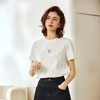 OLrain欧芮儿简约白色百搭T恤纯棉刺绣圆领2025夏季新款短袖上衣 商品缩略图0