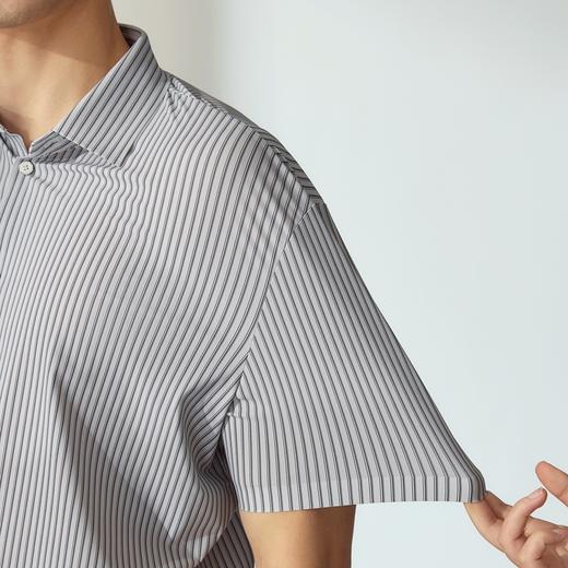 【高端系列/无缝工艺】柒牌条纹短袖衬衫男夏季新款休闲翻领衬衣128A70900 商品图2