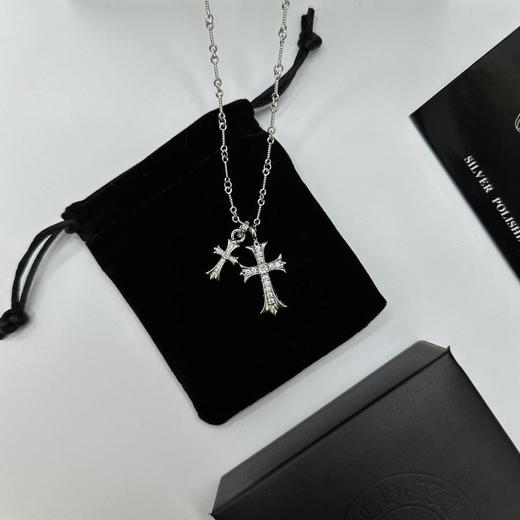 克罗心ChromeHearts定制版！BabyFat双十字架项链男女同款情侣系（XTY） 商品图1