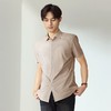 【高端系列/无缝工艺】柒牌条纹短袖衬衫男夏季新款休闲翻领衬衣128A70900 商品缩略图1