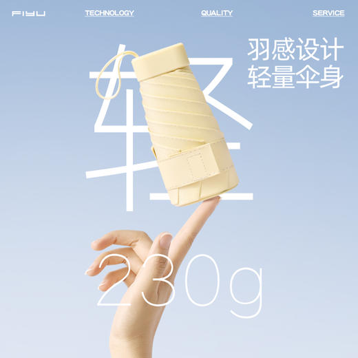 FIYU 2025年新款卡片伞 轻巧便携 清新色彩 晴雨两用 商品图10
