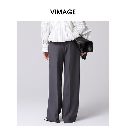 VIMAGE纬漫纪冬季新款通勤百搭显高显瘦直筒裤女裤V2005624 商品图4