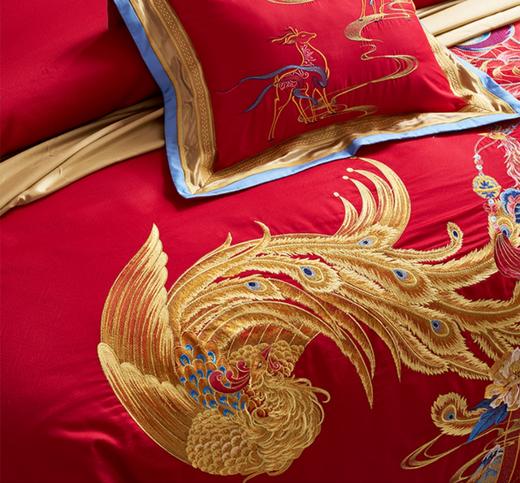 【6楼】富安娜婚庆床单八件/囍出东方，红 商品图1