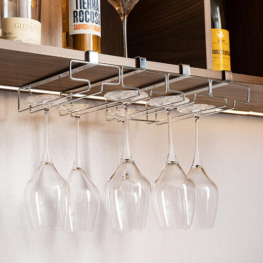 摩登主妇免打孔倒挂红酒杯架置物架2025新款高级感轻奢高脚杯架子 商品图0