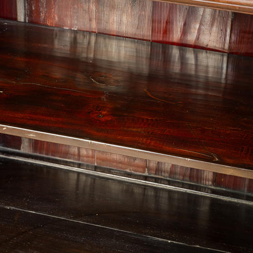 清 红木镶瘿木海棠围栏双层亮格柜（一对） 商品图2