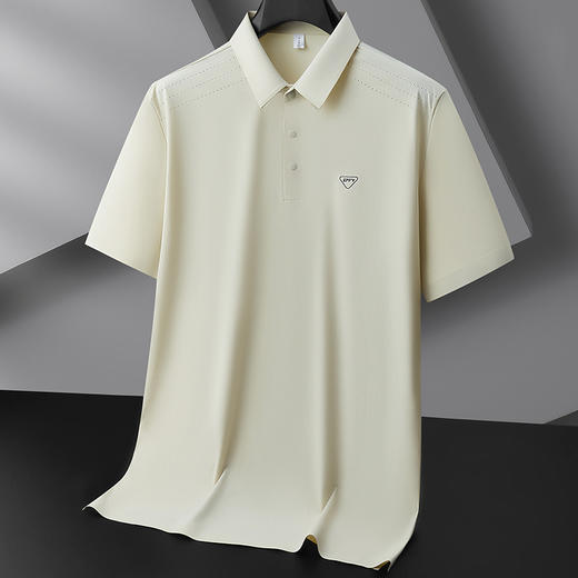 【冰丝】【DZP】大依优型大码短袖POLO衫运动翻领大码夏季商务冰丝弹力上衣休闲半袖体恤男士 商品图5