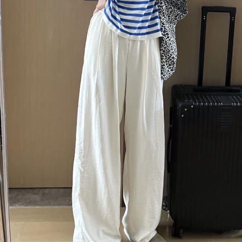 BeauMuse 慵懒肌理奶芙裤 舒适休闲 时尚款 阔腿裤/九分萝卜裤 商品图7