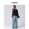 VIMAGE纬漫纪慵懒感时尚垂坠宽松镂空针织衫上衣2025春季新款V2301919 商品缩略图4