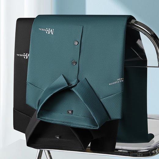 【冰丝】【DWN】大依优型大码男装短袖POLO衫T恤加肥加大宽松休闲冰丝打底夏季胖子男士上衣 商品图3