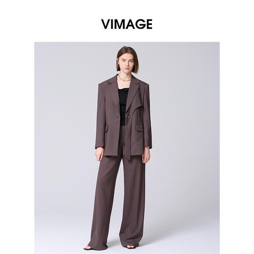 VIMAGE纬漫纪秋季新款通勤西装外套女V2003602 商品图0
