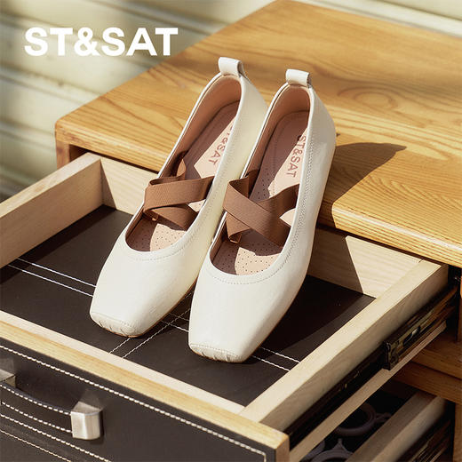 【柔软羊皮】星期六法式气质方头芭蕾玛丽珍SSD1111016 商品图9