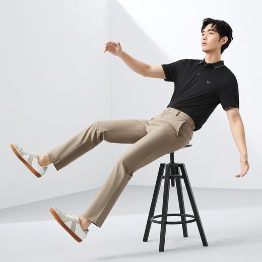 【瞬间凉感】柒牌休闲裤男士2025夏季新品商务简约修身中腰直筒裤128H71370 商品图2