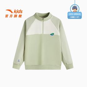 安踏儿童卫衣小童宝宝萌趣上装2025春秋新款男童户外拼接套头衫潮372529709