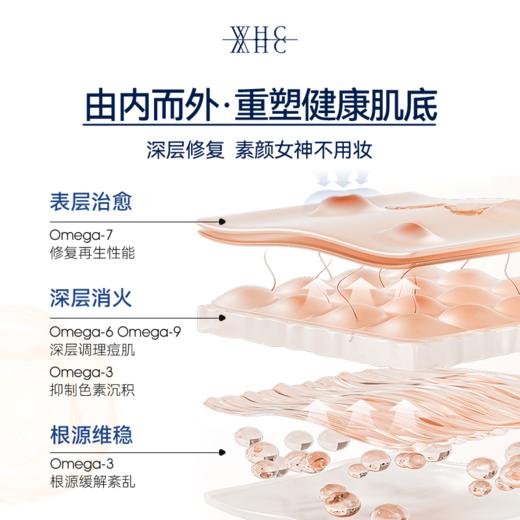 WHC白月光内调油深海鱼油女生Omega3护肤养发呵护经期小仙女60粒 商品图2