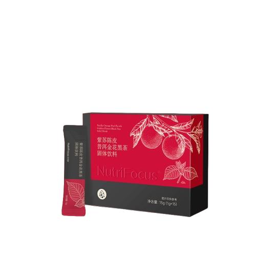 紫苏陈皮普洱金花黑茶固体饮料1盒(1g*15袋/盒) 一周体验装 A-4095 商品图0