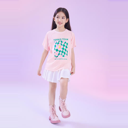 女童SORONA凉感圆领短袖针织衫夏季新款安奈儿童装EG521194 商品图6