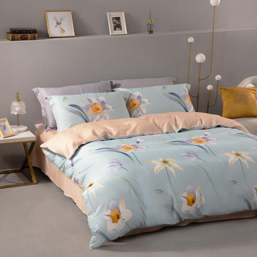 水星家纺 全棉印花四件套（抗菌）花开彼岸203*230cm 商品图2