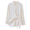 法式扭结长袖衬衫春秋薄款不规则衬衣KQL-403H7905 商品缩略图4