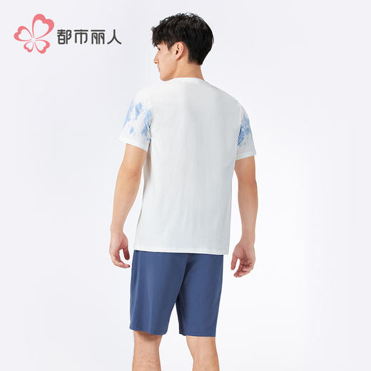 都市丽人好睡好眠男士棉质短袖套装薄冰丝棉短袖类FHH2C2 商品图3