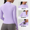 跃牌【欲动春风】系列 女士半拉链瑜伽服长袖立领运动健身上衣52559 商品缩略图1