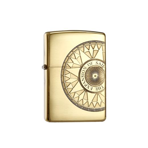 ZPKJ1627204B Zippo 之宝打火机原装正品镀铬双面罗盘掌舵者寻找爱情男士生日礼物 商品图0