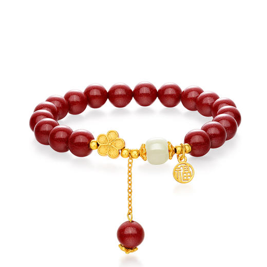 金六福吉祥S925银桃花诺朱砂手串JLFYSC0209★ 商品图7