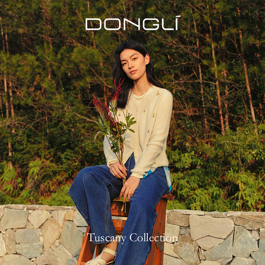 东黎 • 托斯卡纳系列—馥郁时光 山羊绒春季女士手绣圆领开衫 5032 商品图0