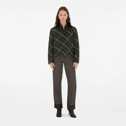 BURBERRY 巴宝莉 女士短款格纹绗缝谷仓夹克棉服 格子 8099632 C1479 商品图1