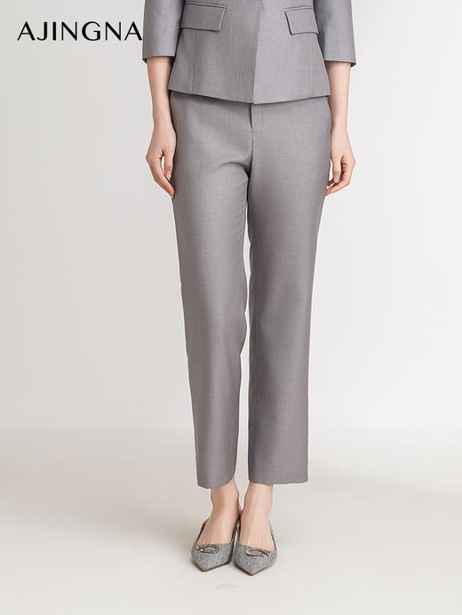 【商场同款】阿菁娜2025夏季新款经典利落自然小脚裤A30X110021 商品图0