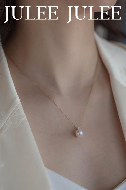 JULEE JULEE茱俪珠宝  18K金珍珠项链耳环套装 商品图2