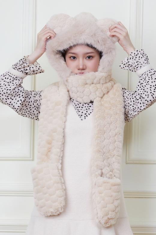 Say Something 加厚保暖一体针织帽 19921 商品图1