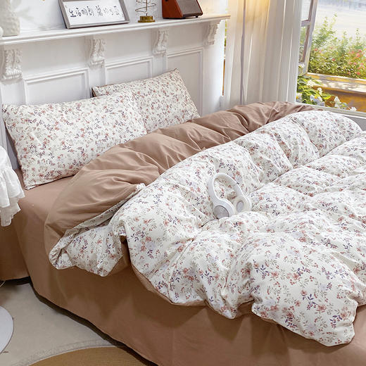 【YW】无忧购韩系奶油风水洗糯小棉四件套(截单3-5天发货) 商品图1