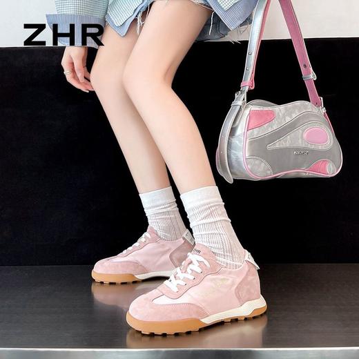 ZHR则则透气小白鞋女内增高百搭休闲运动鞋女德训鞋2024新款秋季 商品图5