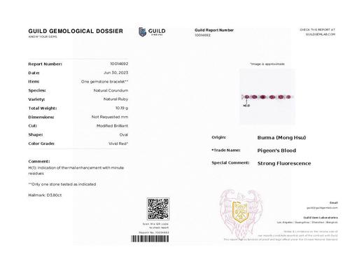 3.8ct刻面红宝石手链 商品图4