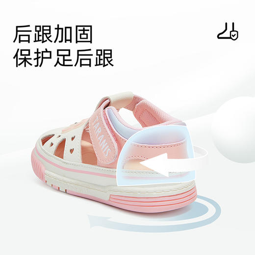 泰兰尼斯女童学步鞋夏季新款软底卡通宝宝包头凉鞋男女童学步童鞋  T07T5B6190 商品图3