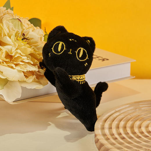 大英博物馆 巴斯特系列 趴趴萌猫 毛绒钥匙扣 香氛挂件 黑色 商品图1