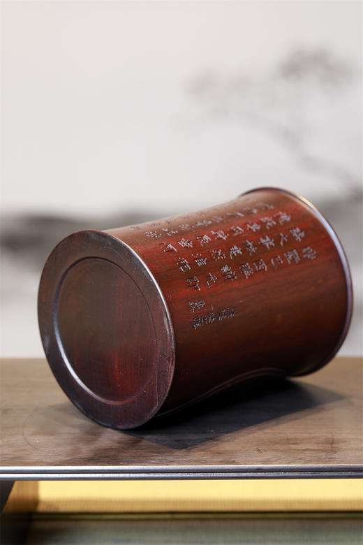 东山报捷°黑檀小笔筒 商品图5