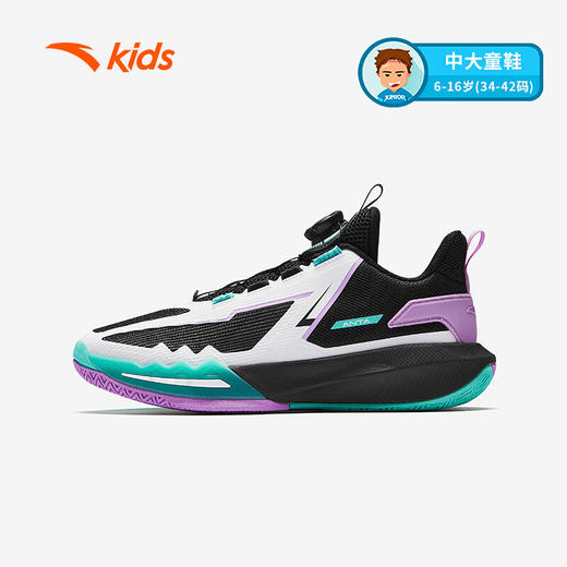 安踏儿童运动鞋男大童2025夏耐磨外场透气低帮星火篮球鞋312521113 商品图6