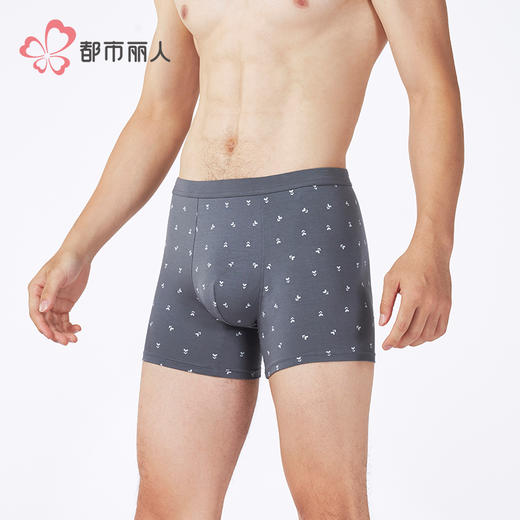 都市丽人日常休闲人棉平角50S人棉平角裤FKHC04 商品图2