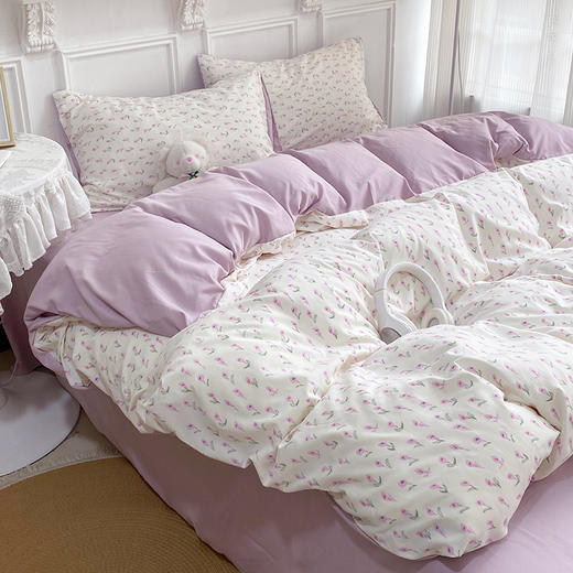 【YW】无忧购韩系奶油风水洗糯小棉四件套(截单3-5天发货) 商品图7