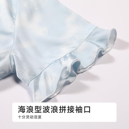 都市丽人好睡好眠女士丝质短袖套装薄冰雪丝印花短袖类LHH1D8 商品图6