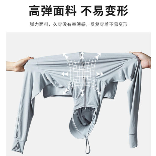 【可拆卸大帽檐防晒衣】户外皮肤衣夏天防紫外线冰丝男女速干外套长袖薄款透气运动防晒服。ry 商品图1