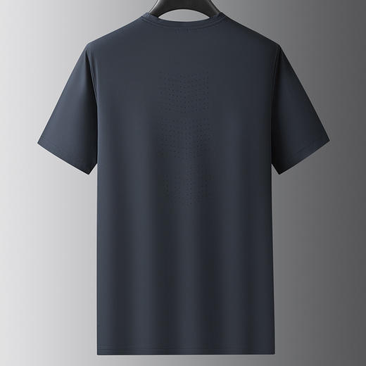 【冰丝】【DZP】大依优型大码短袖T恤简约百搭加肥加大夏季运动打底衫肥佬大肚子体恤胖子上衣男士 商品图3